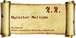 Nyisztor Melinda névjegykártya